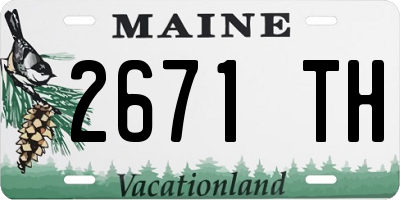 ME license plate 2671TH