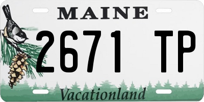 ME license plate 2671TP