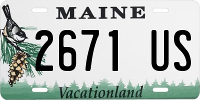 ME license plate 2671US