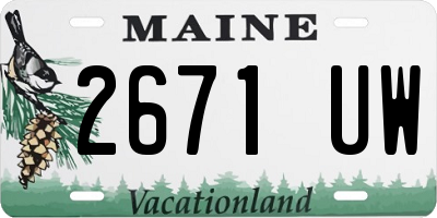 ME license plate 2671UW