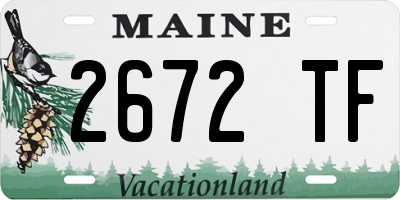 ME license plate 2672TF