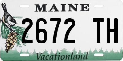 ME license plate 2672TH