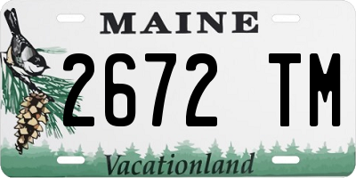 ME license plate 2672TM