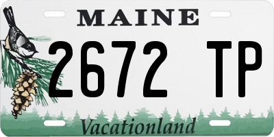 ME license plate 2672TP