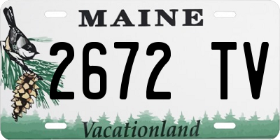 ME license plate 2672TV