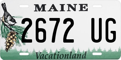 ME license plate 2672UG