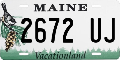 ME license plate 2672UJ