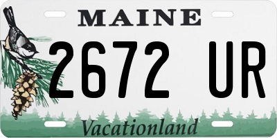 ME license plate 2672UR