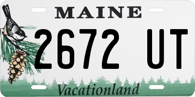 ME license plate 2672UT