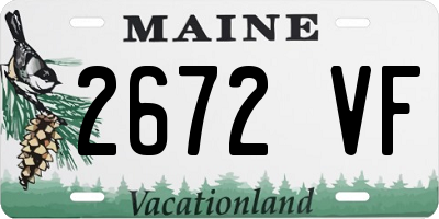 ME license plate 2672VF