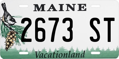 ME license plate 2673ST
