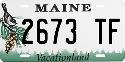 ME license plate 2673TF