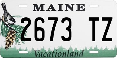 ME license plate 2673TZ