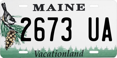 ME license plate 2673UA