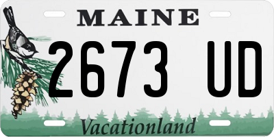 ME license plate 2673UD