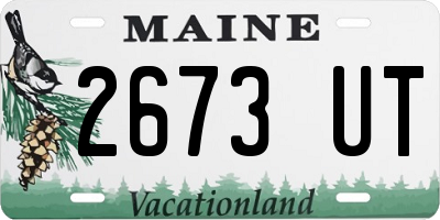 ME license plate 2673UT