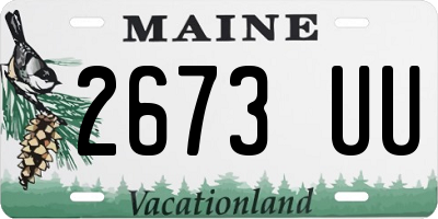 ME license plate 2673UU