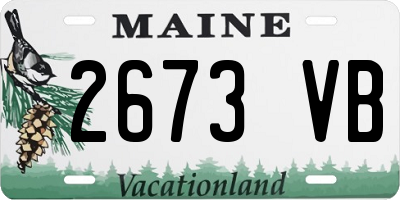 ME license plate 2673VB