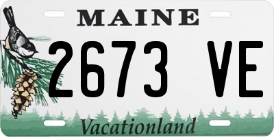 ME license plate 2673VE