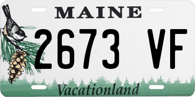 ME license plate 2673VF