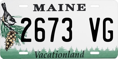 ME license plate 2673VG