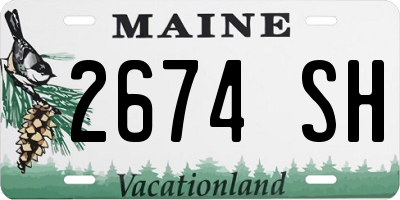 ME license plate 2674SH