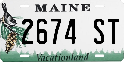 ME license plate 2674ST