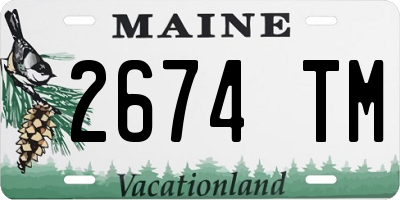 ME license plate 2674TM