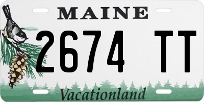 ME license plate 2674TT
