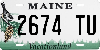 ME license plate 2674TU