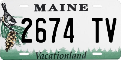 ME license plate 2674TV