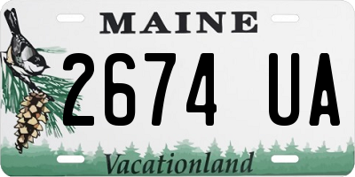 ME license plate 2674UA
