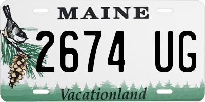 ME license plate 2674UG