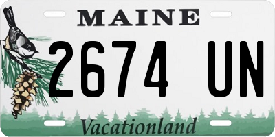 ME license plate 2674UN