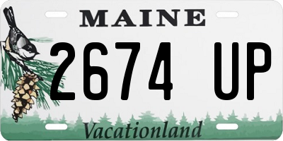 ME license plate 2674UP