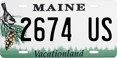 ME license plate 2674US