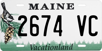 ME license plate 2674VC