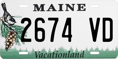 ME license plate 2674VD