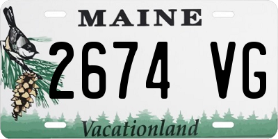 ME license plate 2674VG