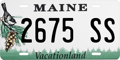 ME license plate 2675SS