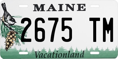 ME license plate 2675TM