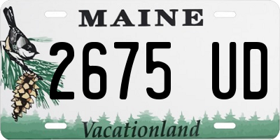 ME license plate 2675UD