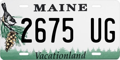 ME license plate 2675UG