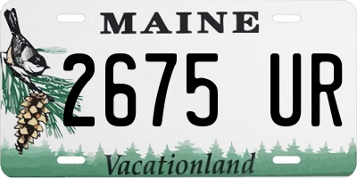 ME license plate 2675UR