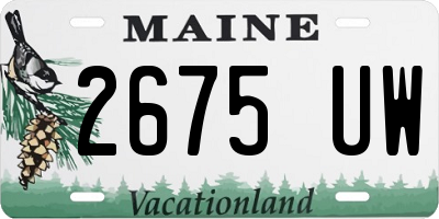 ME license plate 2675UW