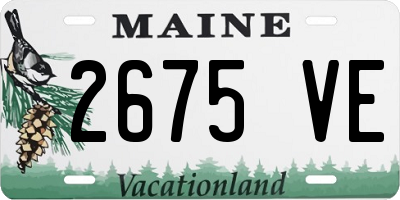 ME license plate 2675VE