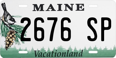 ME license plate 2676SP