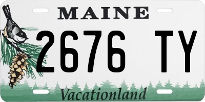 ME license plate 2676TY