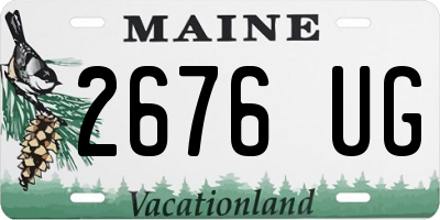 ME license plate 2676UG