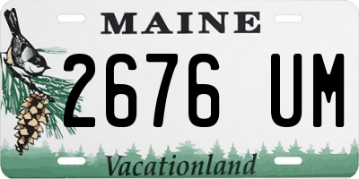 ME license plate 2676UM